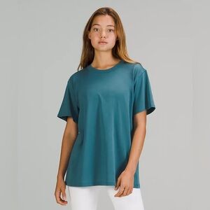 Lululemon All Yours Short Sleeve T-Shirt Oversized Long Crew 
8 Capture Blue